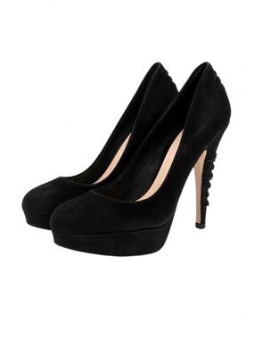 Miu Miu Black Suede Platform Heels Size 36 US 6